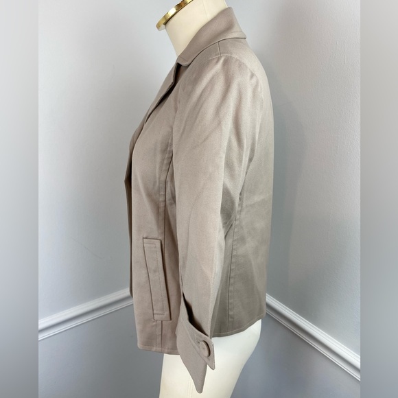 TALBOTS Petites Beige Jacket/Blazer | Size 2P - Picture 3 of 11